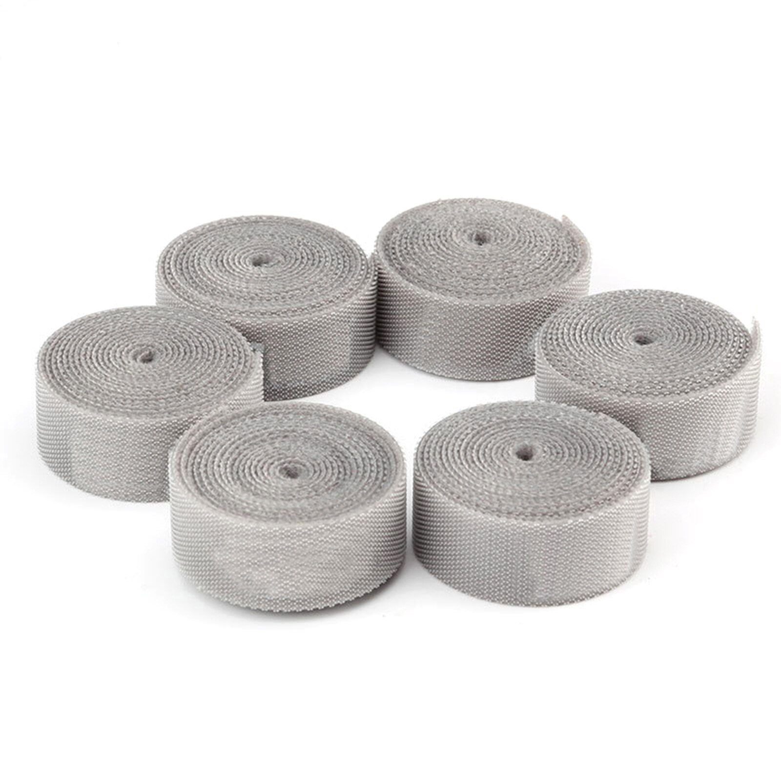 Organizing Tape 6 Roll Reusable Cable Straps Cable Ties Nylon Fastening Tape Wire Organizer For Cords Cable Management Organizer: gray