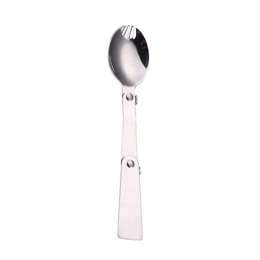 Cuillère de poche Portable en acier inoxydable, couverts de Camping en plein air pliable fourchette de voyage vaisselle de table pique-nique randonnée cuillère fourchette: Fork