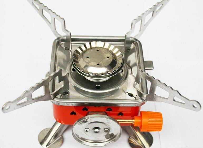 Outdoor Camping Square Stove Portable Palm Stove Small Square Stove Anti-wind Stove Picnic Stove Equipment mini stove