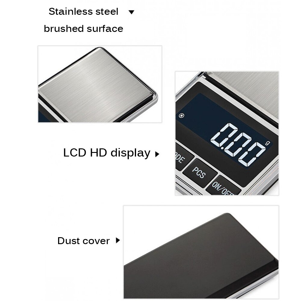 200g 500g High Accuracy Portable Weight Scale Mini Electronic Balance Digital Pocket Kitchen Jewelry Scales Weighing Machine