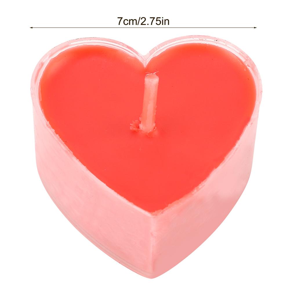9 pçs presente velas em forma de coração vela vermelha amor romântico festa de casamento jantar doce tealights vela natal decoração da sua casa
