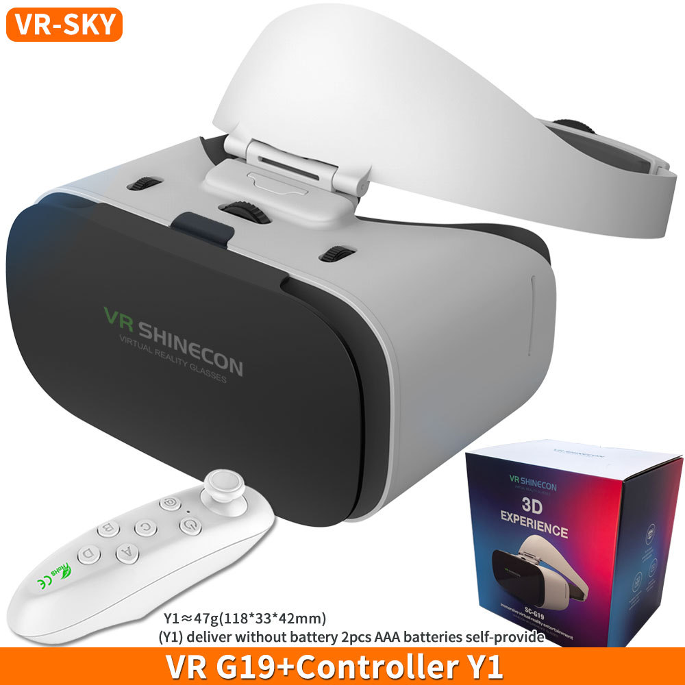 Virtual reality 3d vr-bril shinecon  g19 vr- bril google cardboard-headset virtuele bril voor ios android-smartphone: Oranje