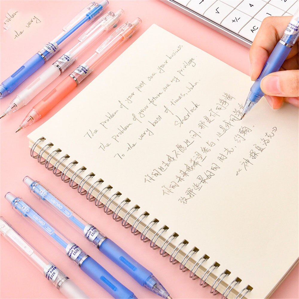 1pc 0.5/0.7mm Mechanical Pencil 2B Automatic Pencils Press Pen Drawing Stationery Student School Office Supplies for Kids