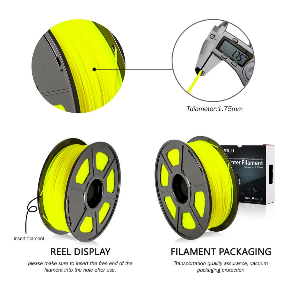 PLA filament 1kg1.75mm for 3D printing with 0.02mm tolerance and no bubble pla harmless material 3D print