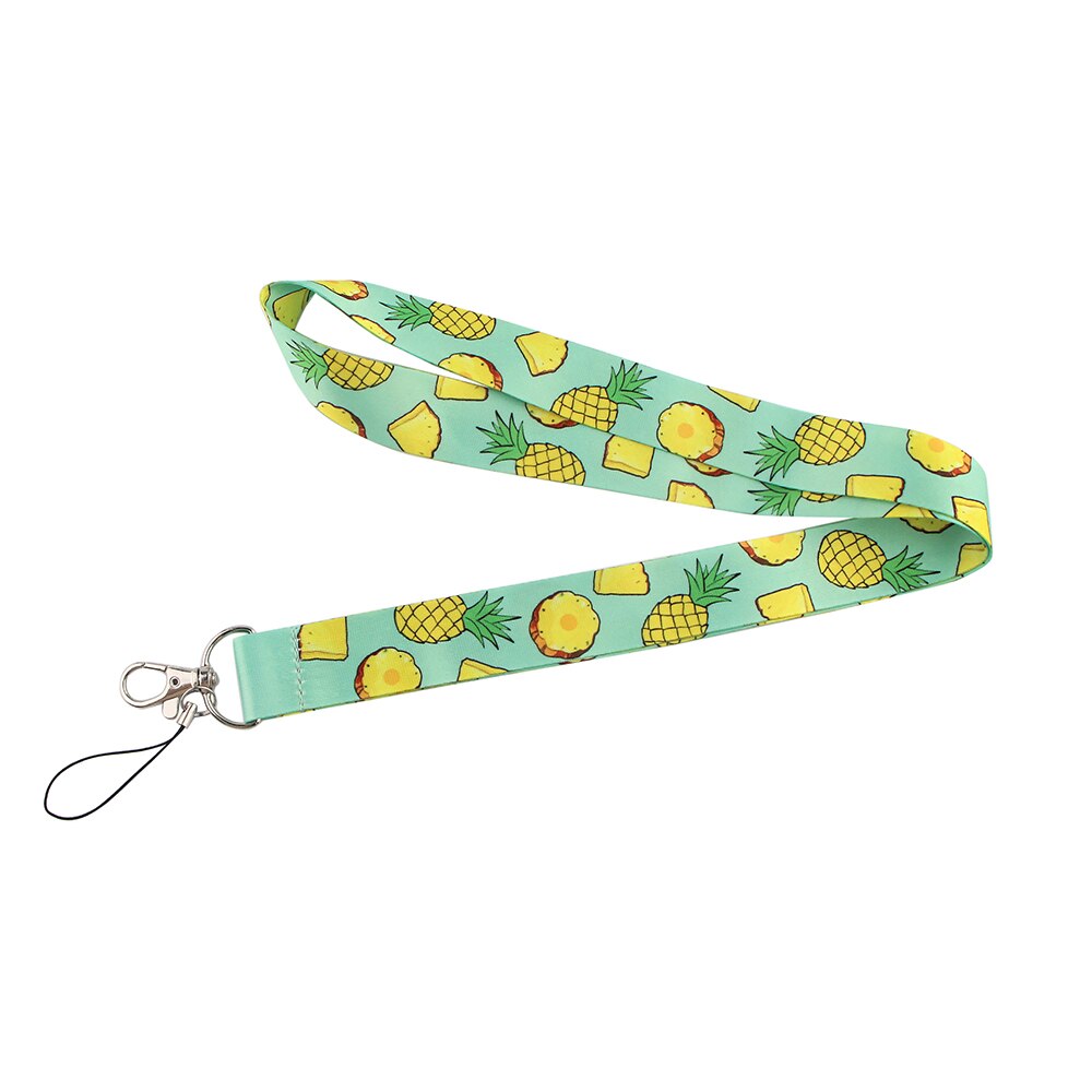 DB326 Homegaga Fruit Ananas Nekkoord Lanyards Id Badge Kaarthouder Sleutelhanger Mobiele Telefoon Strap Lint Singels Ketting: 1