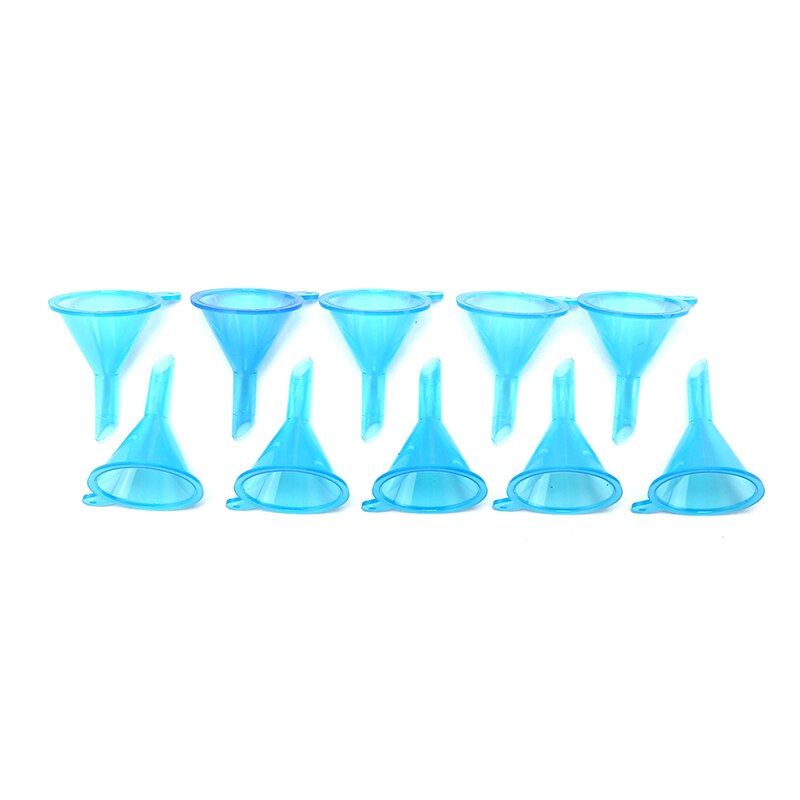 Lote de pequeños embudos de plástico para frasco difusor de Perfume, Mini embudos de aceite líquido Labs 10 Uds 4cm x 3cm: Azul