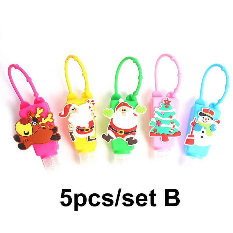 Christma Silicone Hand Sanitizer Holder Portable Gel Holder Disposable No Clean Soap Dispenser Hand Gel Holder: setB