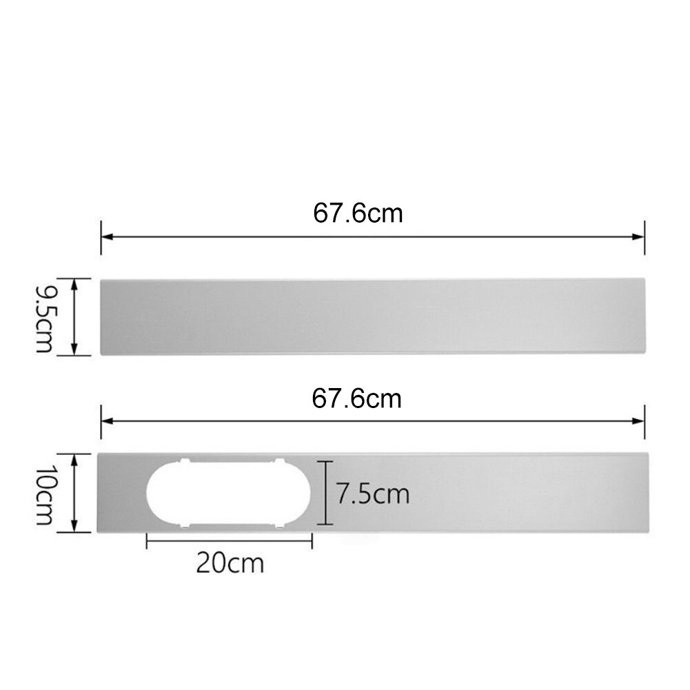 3Pcs Portable Air Conditioner Adjustable Window Plate Kit Exhaust Hose Board
