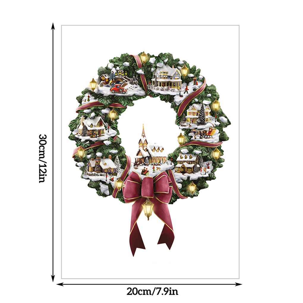 Christmas Window Sticker PVC Waterproof Wallpaper Decorative Santa Claus Sticker Home Shop Office Christmas Decoration stickers: 7