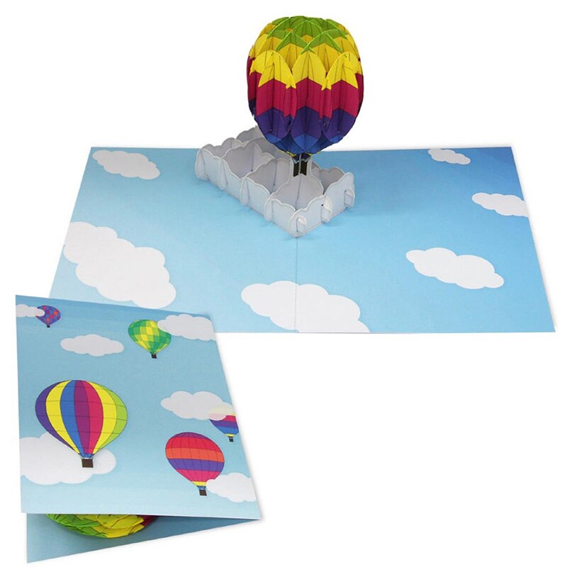 DIY Pop-up Card Air Balloon,Handmade 3D Anniversary Greeting Card Paper Model,Postcard Invitation Papercraft,Craft ER-137