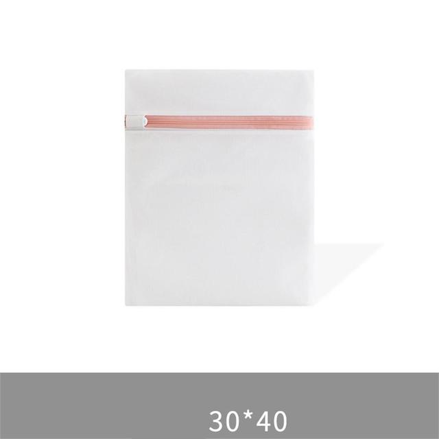 Fine Mesh Laundry Bag Zipper Mesh Wash Bags Washing Machine Bag For Underwear Bra Socks Dirty Clothes Organizer Laundry Basket: 30x40cm
