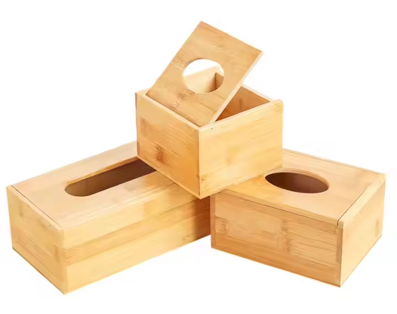 Wooden Tissue Box Modern Minimalist Tissue Box Holder Wood Tissue Case for Hotel Restaurant Hotel Office Easy-Refill