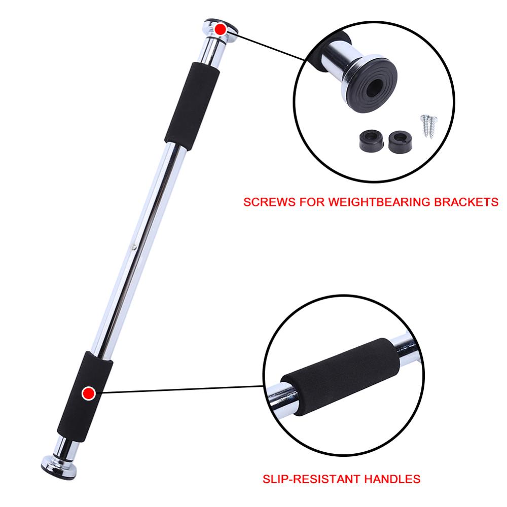 Barra Horizontal en la puerta entrenamiento para culturismo fitness tire hacia arriba Barra de entrenamiento equipo para entrenamiento deportivo para el gimnasio en casa rodamiento 100KG