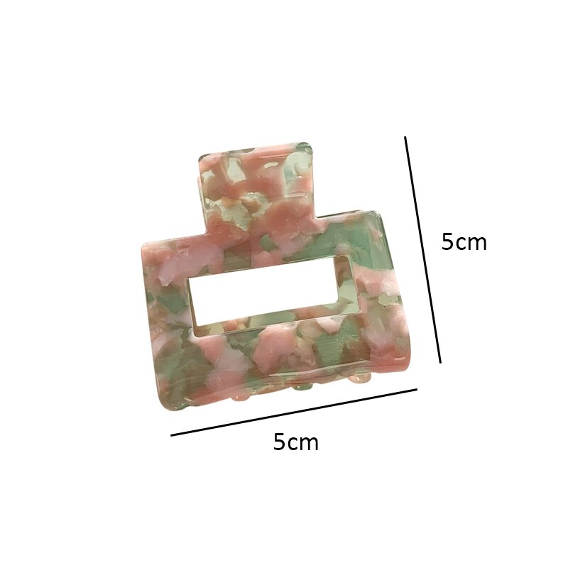 Leopard Print Hair Claws Geometric Hair Clamp Grab Hair Styling Hair Clips for Women Girls Hairpin Hair Accessories