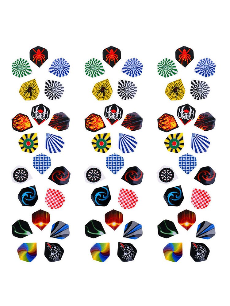 60pcs/3sets Standard Dart Flights Durable PVC Dart Tail Wing Flight