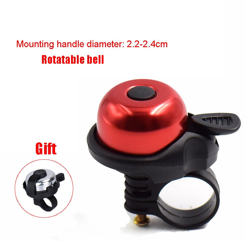 Mountain Bike Compass Bell Speaker Folding Bicycle Horn Loud Handlebar Ring Road Bike Alarm System MTB Cycling Accessories Parts: A-Red