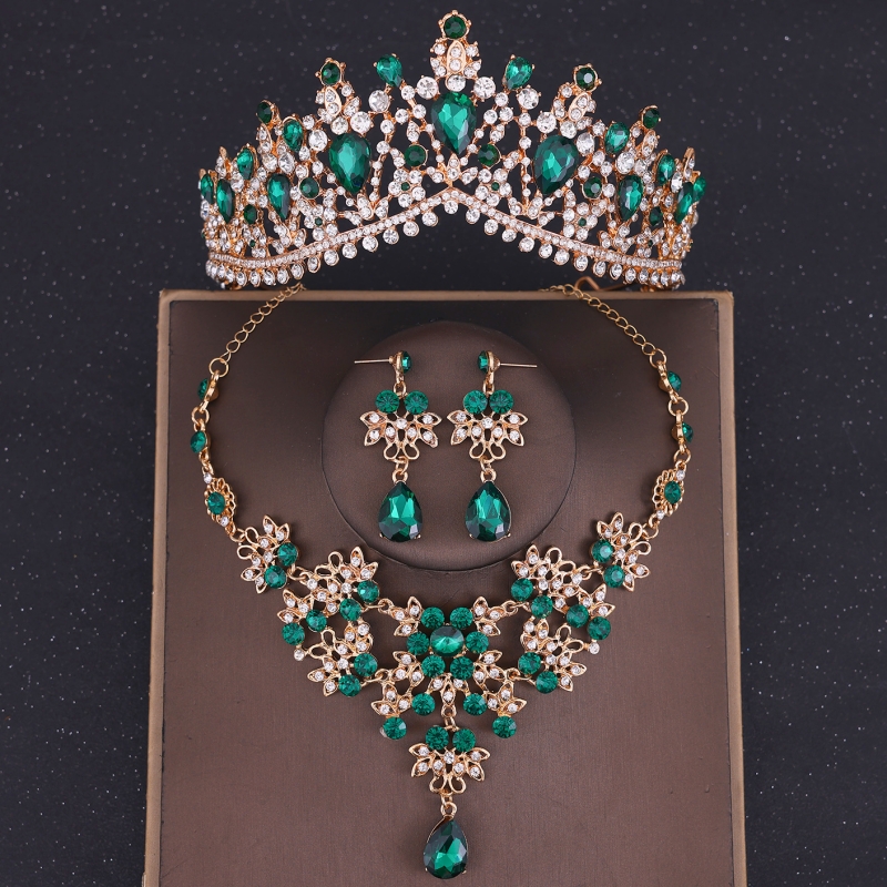 Ensemble de bijoux en cristal baroque pour patients, biscuits, diadème de Rh, diadème pour femmes, accessoires pour cheveux de mariage