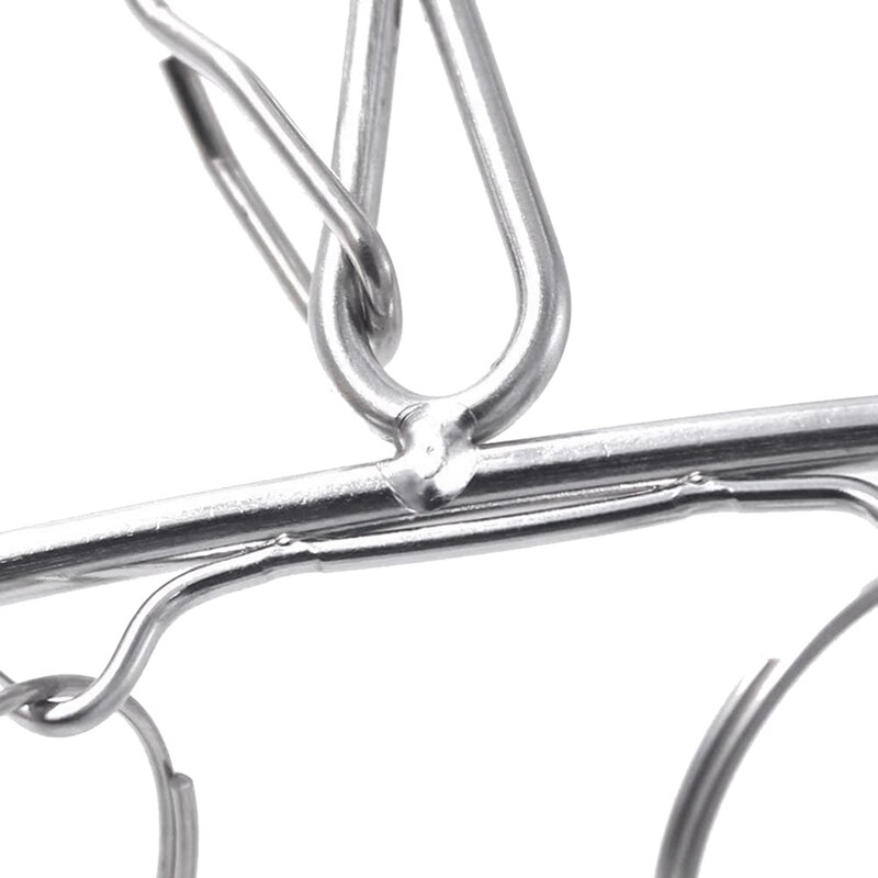 Support de séchage de vêtements en acier inoxydable, cintre à linge (avec 20 Clips), pour le séchage des chaussettes, soutien-gorge, serviettes, sous-vêtements, lot de 3