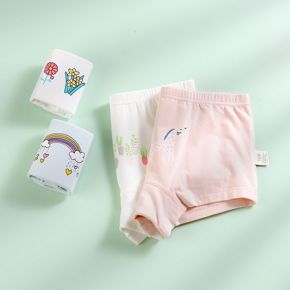 3-8 years old girls' boxer briefs stretch children's boxer briefs girls' bottoms
