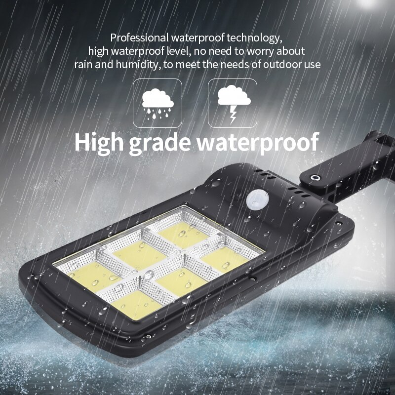 Solar Street lamp light lamp outdoor Powerful luces LED PIR Motion Sensor Waterproof Street Light garden wall Lamp With Remote