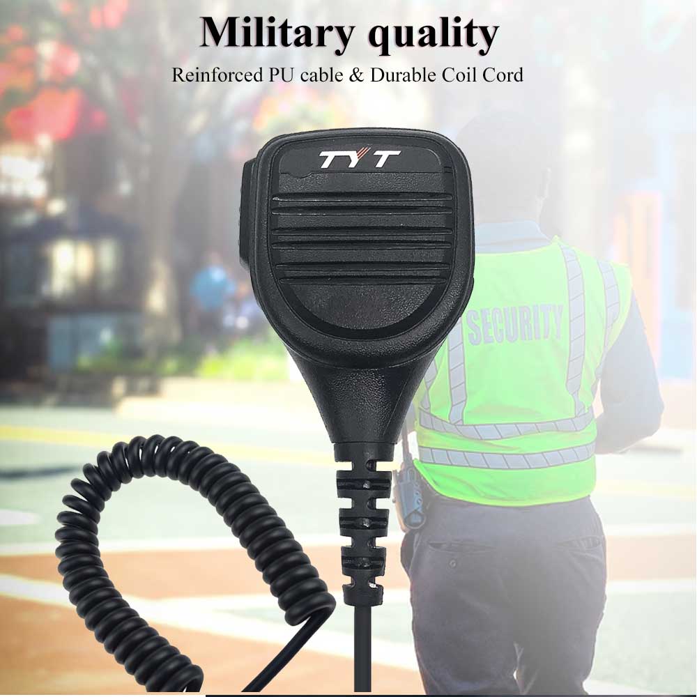 TYT Durable Big PTT Microphone K1 Plug for Wouxun KG-UV6D TYT MD-UV380 MD-UV390 Baofeng UV-5R UV-82 Two Way Radio