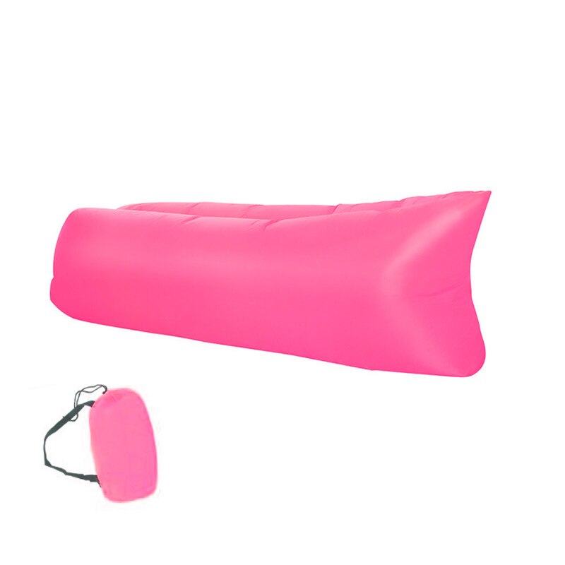 Opblaasbare Slaapzak Slaapzak Luchtbed Kussen Camping Opblaasbare Luie Sofa Tas Ultralichte Down Seizoen Air bed: Roze