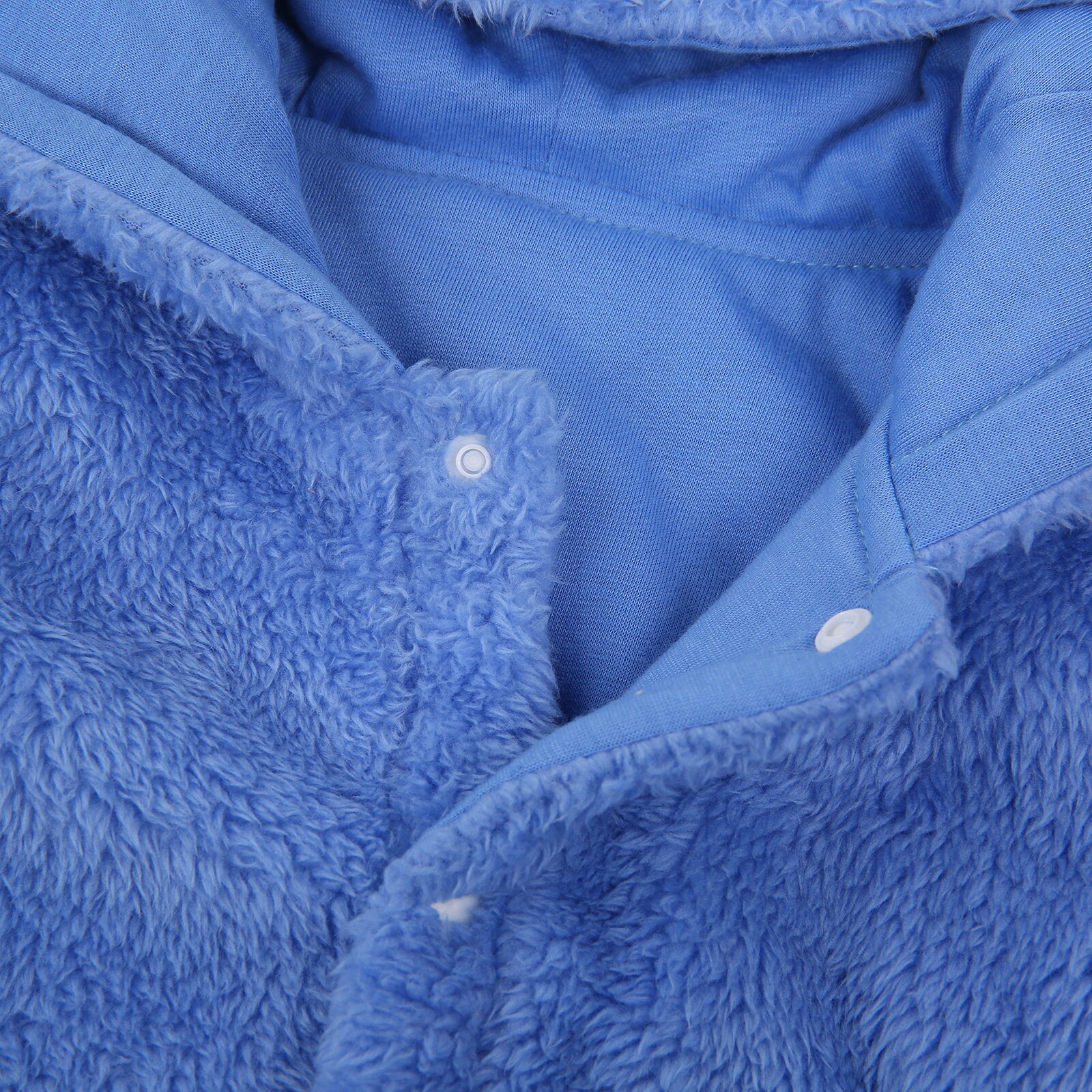 Kleinkind Baby Mädchen Jungen Footies Neugeborenen Langarm Solide einreiher Mit Kapuze Plüsch Strampler 0-12M Overall