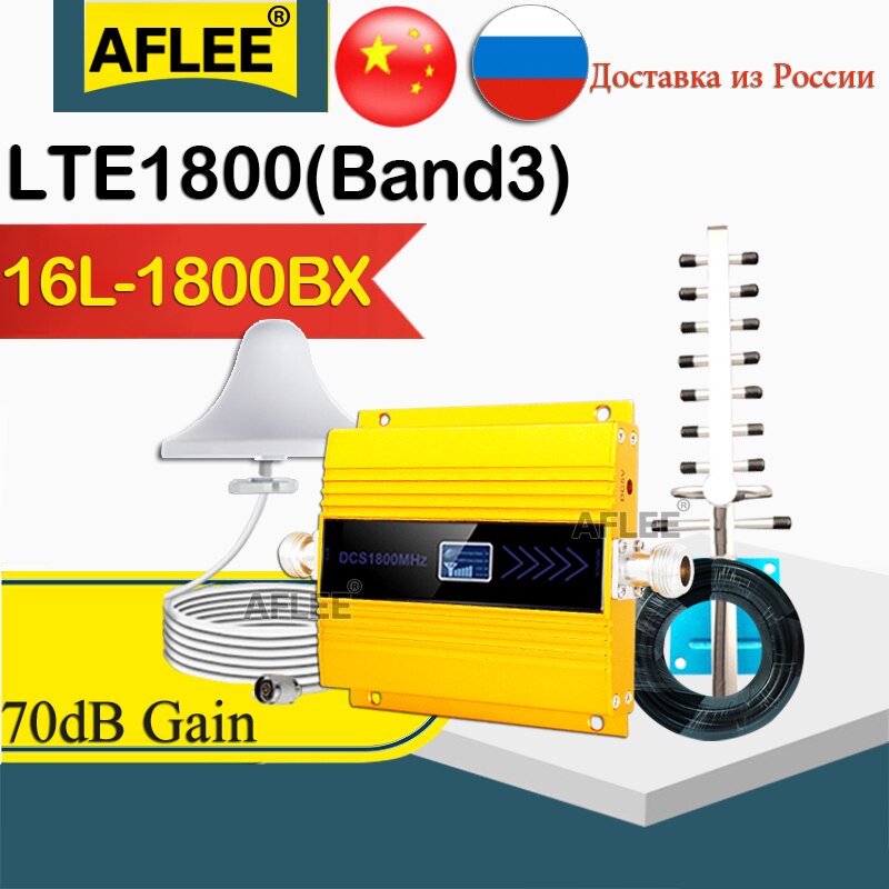 4G zellular Verstärker Signal Booster Verstärker gsm 2G 3G 4G 900 1800 2100 2600 Verstärker 4g LTE Netzwerk Antenne Tele 2 MTS 70dB: 16L-1800BX