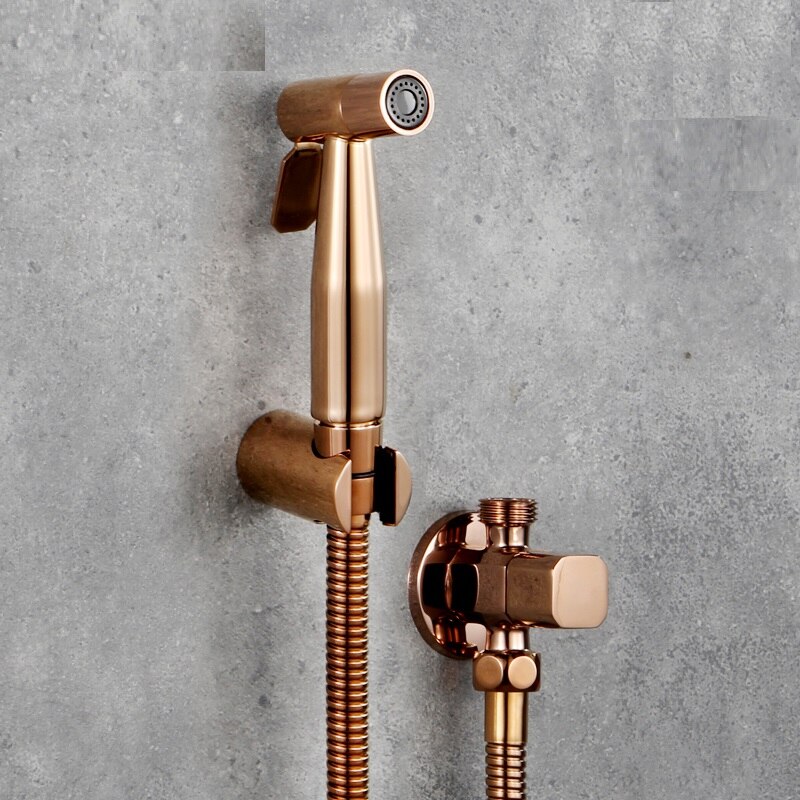 MTTUZK single cold rose gold bidet spray Toilet Bathroom Handheld Diaper Sprayer Shower Set Shattaf Bidet Sprayer faucet