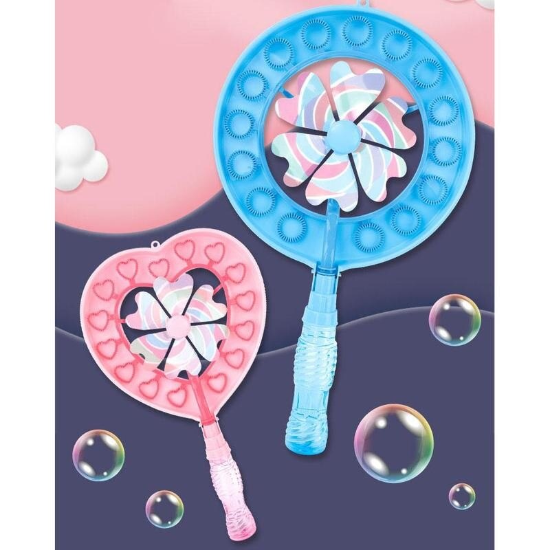 Bubble Wand Vijf Gat Hartvormige Windmolen Bubble Creatieve Kinderen Outdoor Speelgoed Bubble Speelgoed Bubble Windmolen Speelgoed 1pc Wand X8Q2