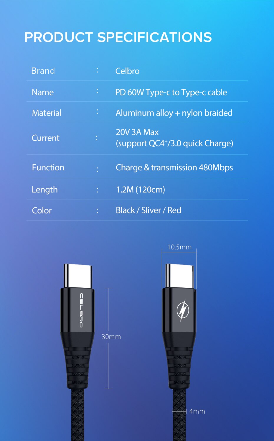 USB di Tipo C a USB Tipo C Cavo del Caricatore per Samsung 60W PD USB-C di ricarica di CONTROLLO di qualità 3.0 di Ricarica Rapida dati Cavo per il Tipo-C Dispositivi Cavi