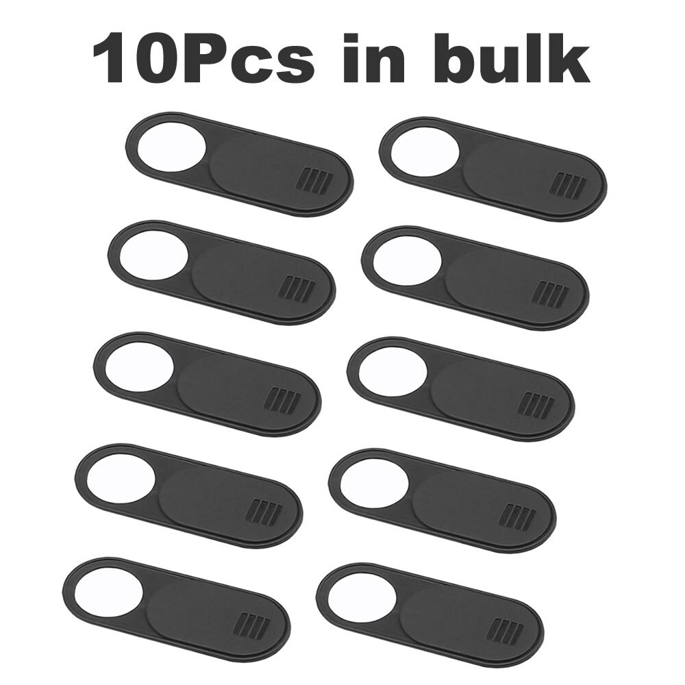 5Pcs/10Pcs Colorful Webcam Cover Universal Camera Antispy Privacy Protection Cover per Laptop Tablet lenti per telefono adesivo Slider: 10pcs black