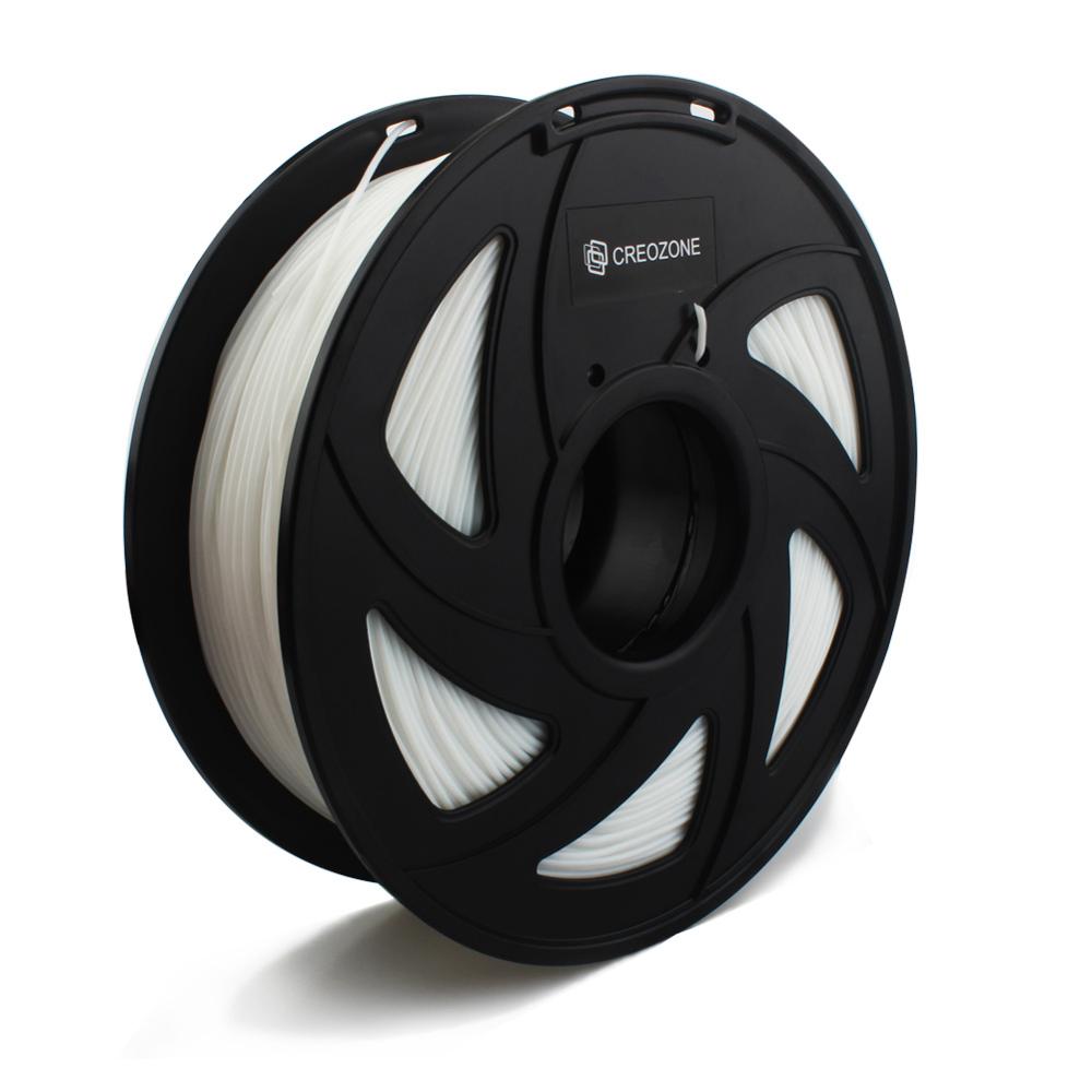 CREOZONE Flexible 3D Printer Filament TPU Flex Plastic for 3D Printer 1.75mm 1KG 3D Printing Materials: White