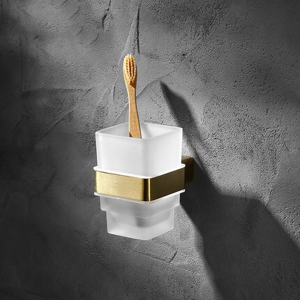 Senlesen Gold pinsel Badezimmer zubehör einstellen Gold Durcheinander Haken Handtuch Schiene Gestell Bar Regal Papier Halfter Zahnbürste Halfter Schlecht: Grün