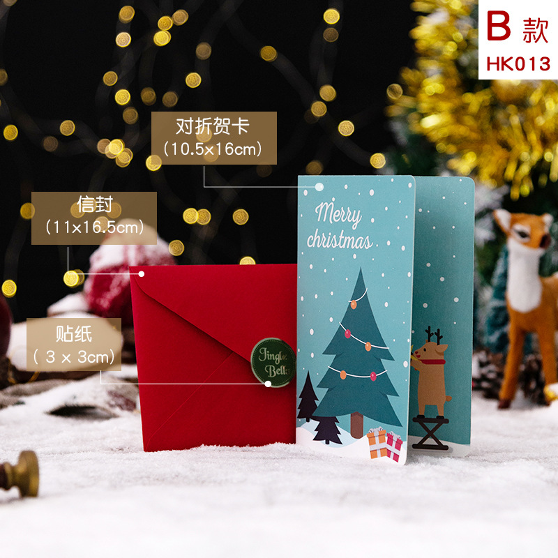 Tarjeta de felicitación Pop-UP 3D de Papá Noel, muñeco de nieve, Merry Christmas árbol, con sobre para fiestas, de invitaciones, tarjeta de Año