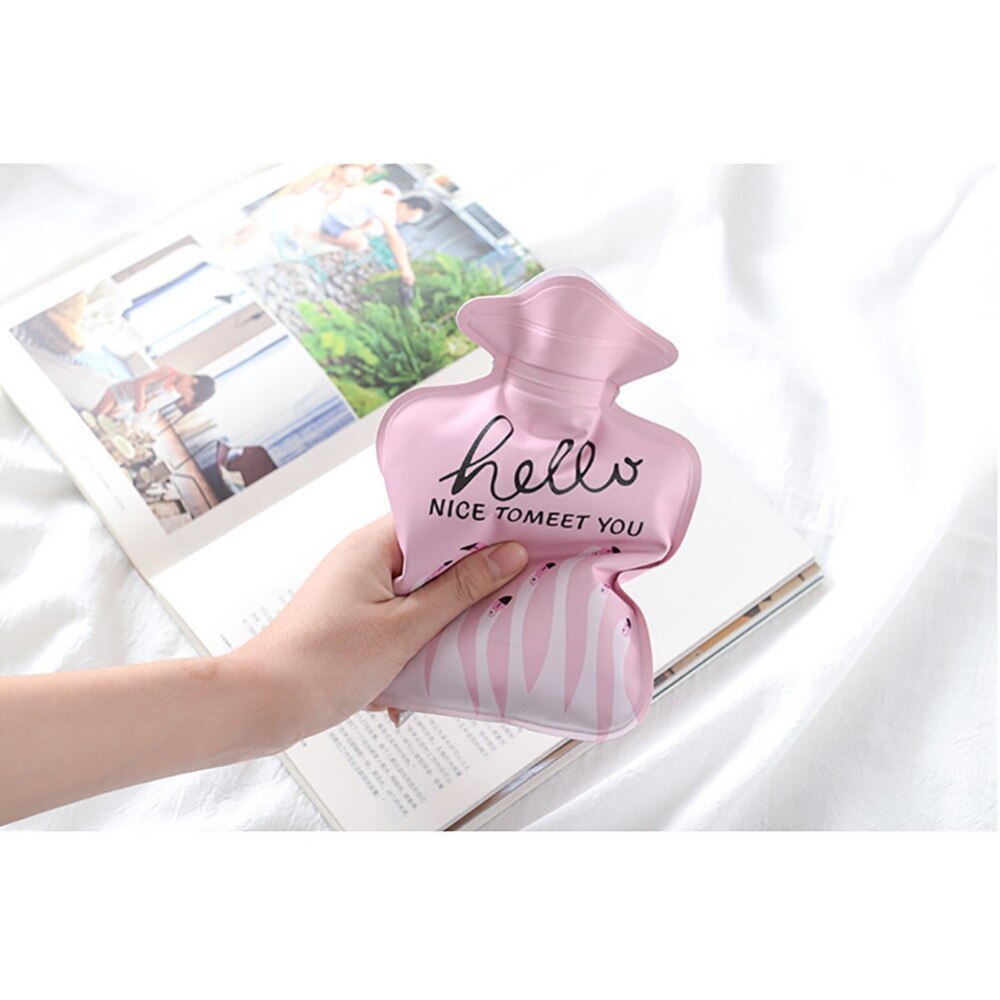 Cartoon Printed Mini Water Bottles Water Injection Explosion-proof Warm Heater Bag For Hand Feet Belly Warmer