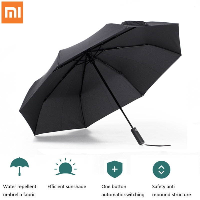 Xiaomi-Paraguas automático supergrande, sombrilla Anti-UV fuerte, resistente a la lluvia y al viento, para viajes y excursiones en familia: Default Title