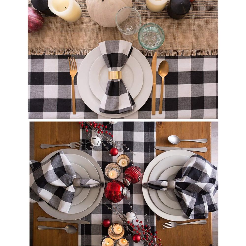 European Style Western Cotton Table Placemat Plaid Cotton Napkin Pad Plaid Table Cloth Placemat Tableware