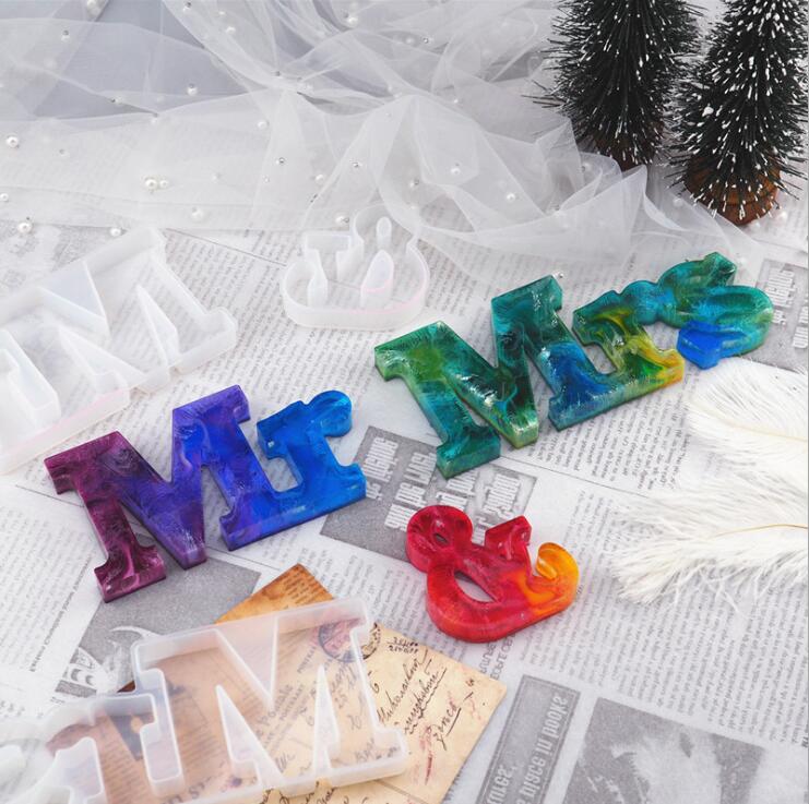 "LOVE HOME " 26 "A-Z" Letter DIY Crystal Epoxy Resin Mold For Resin Decorative Craft DIY Dice Mold Epoxy Resin Molds For Jewelry