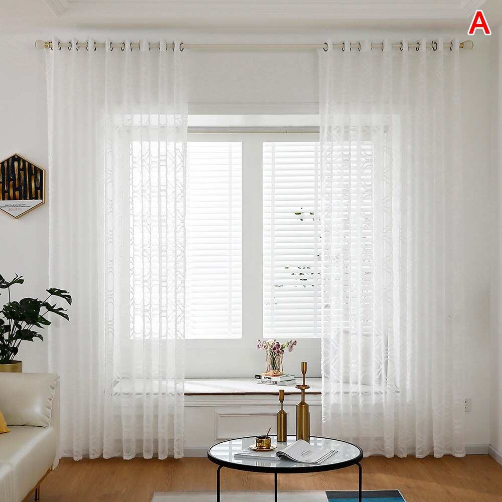 Window Curtain Home Window Decoration White Window Screening Door Curtains Home Room Accessories