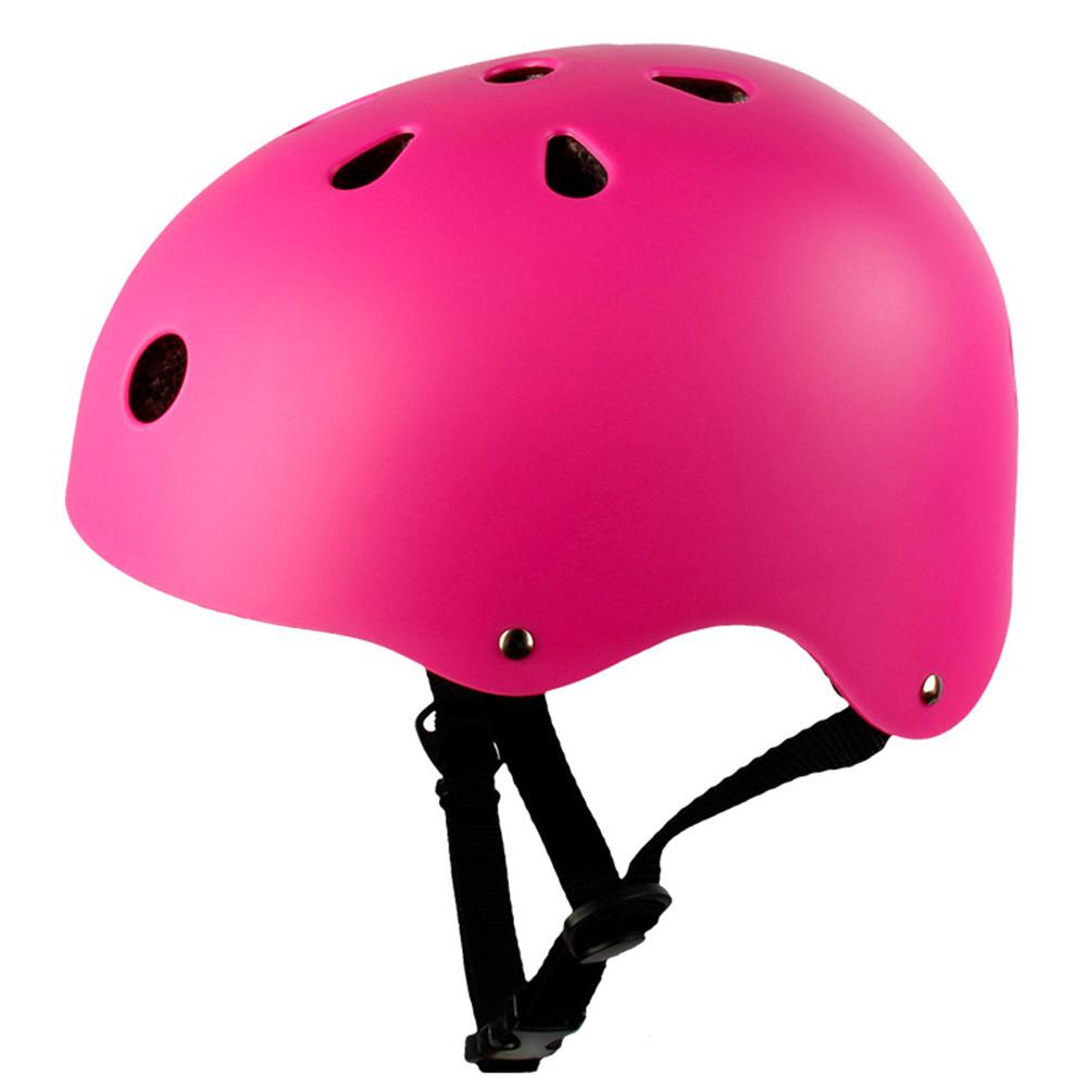 Round Mountain Skate Bike Scooter Stunt Skateboard Bicycle Cycling Crash Strong Road MTB Safety Helmet 3 Size: Matte-pink / S