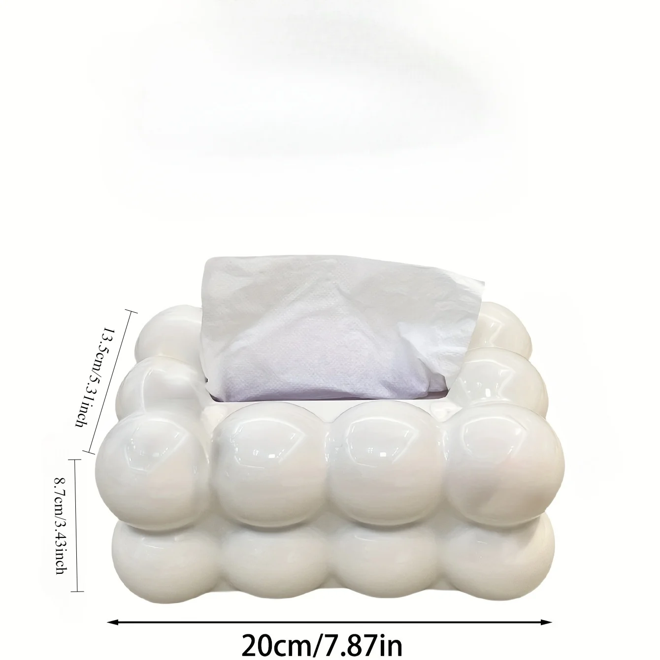 Cloud Tissue Boxes Storage Napkin Holder Paper Case Organizer Ornament Craft Desktop Tissue Holder Kitchen Tissue Box: WHITE
