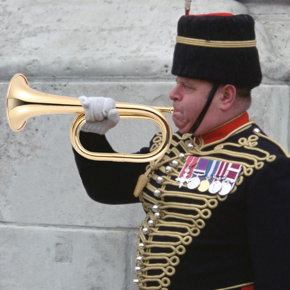 1Pc Trumpet Student Trumpet Flat Trumpet Brass Instruments Bugle Trumpet for Outdoor