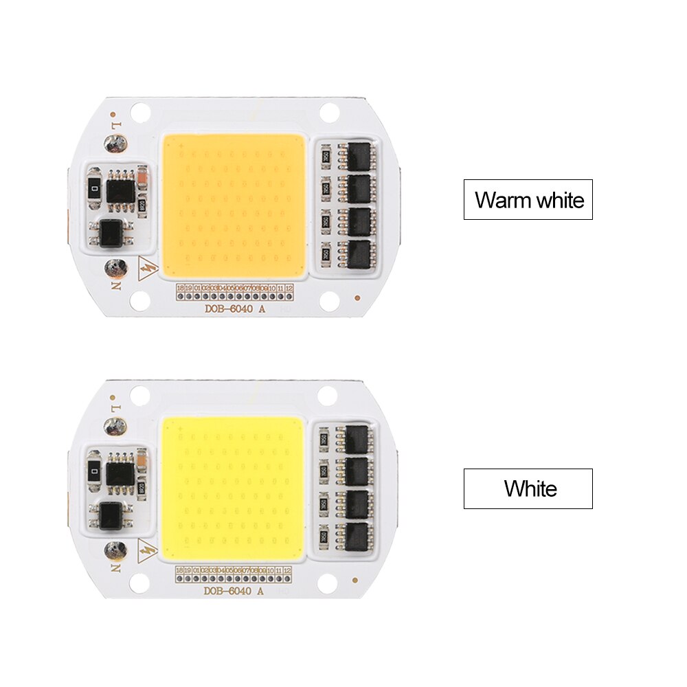 Warm White High Power COB LED Light Chip with Lens Integration Lamp Kit Set for Flood Project Light Aquarium Fish Tank 50W