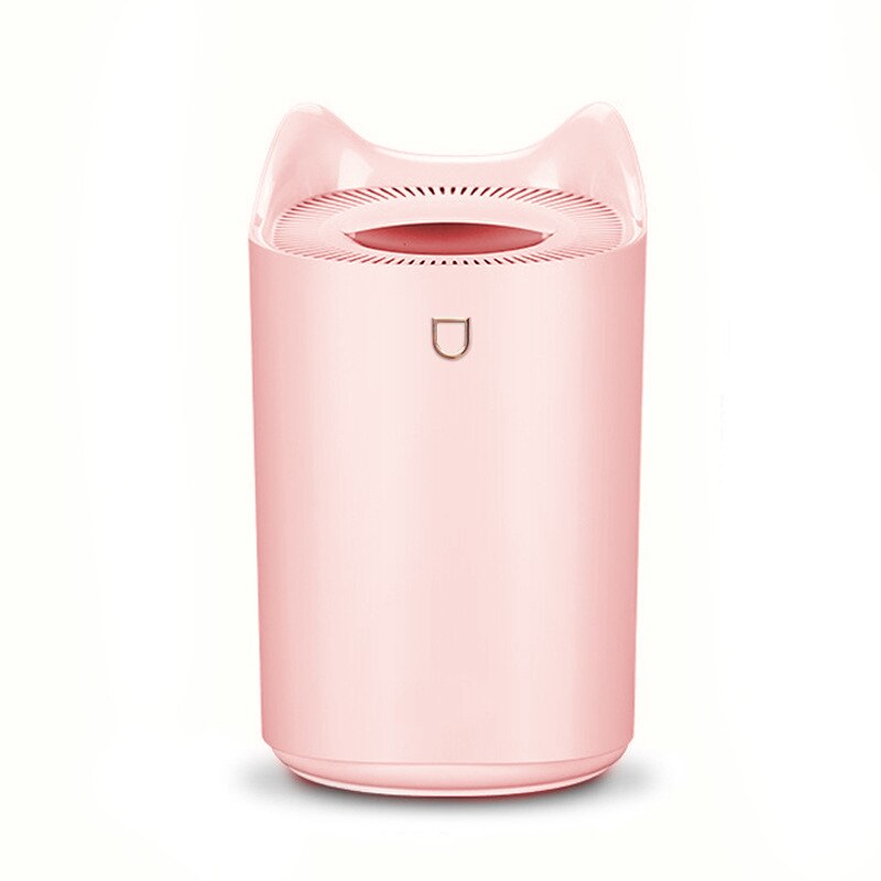 3L Air Humidifier Essential Oil Aroma Diffuser Double Nozzle With Coloful LED Light Ultrasonic Humidifiers Aromatherapy Diffuser: Pink