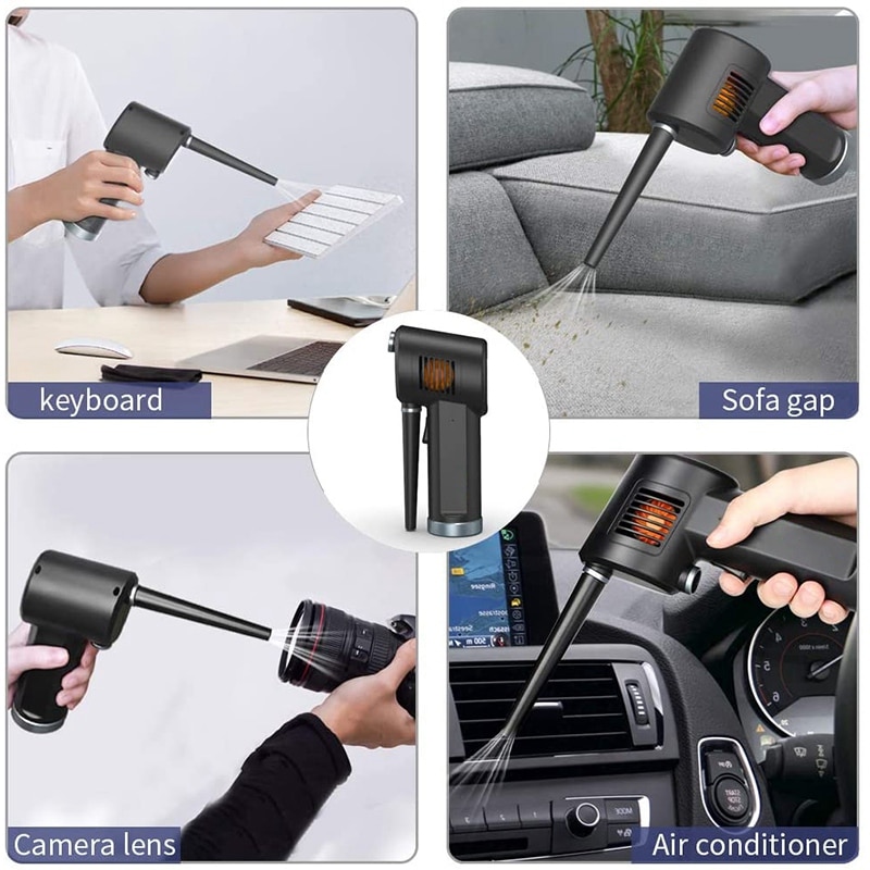 Compressed Air Duster, Generation Canned Air, for Computer Keyboard Electronics Cleaning, Reusable Dust Destroyer