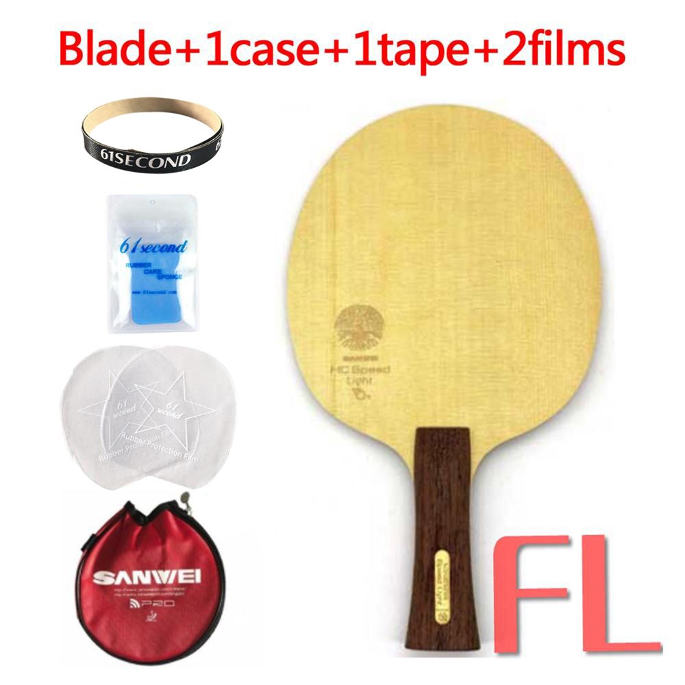 Sanwei HC, hoja de tenis de mesa con luz de velocidad: FL with YM 1 case