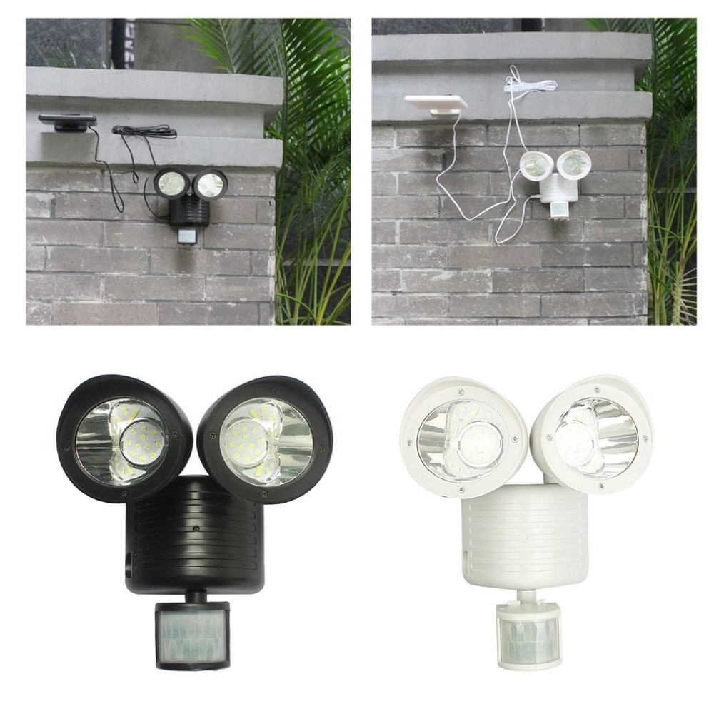 ICOCO 22LED Dual Security Detector Solar Spot Light Motion Sensor Schijnwerper Outdoor Wandlamp voor Tuin Landschap