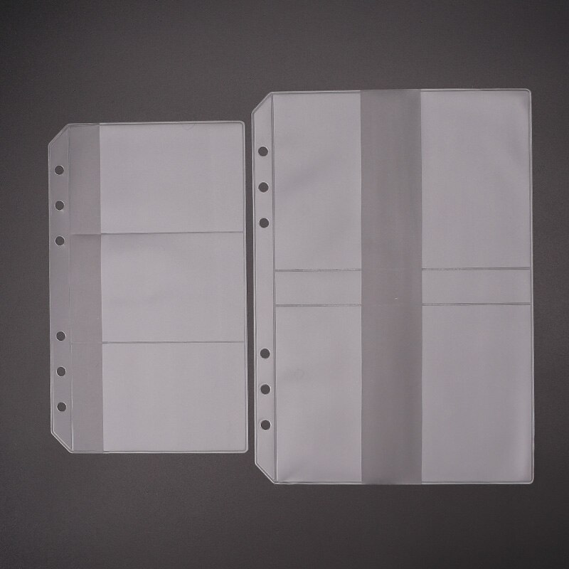 A4 A5 A6 A7 loose leaf notebook pvc collection bag DIY diary accessory, zip bag name card case storage bag pouch