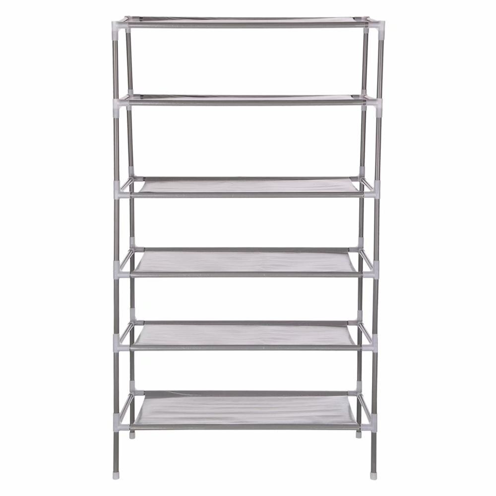 2/4/6/8/10 Layer Shoe Rack Multi-functional Shoes Storage Organizer Non-woven Multi Layers Household Storage Rack Space Saver: 6 layers